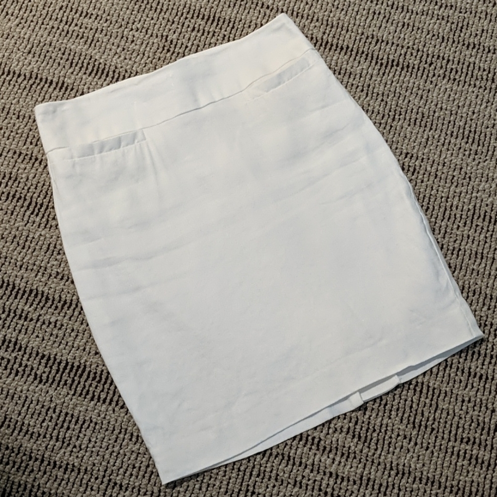 bebe cotton/linen pencil mini skirt